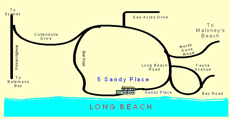 Map to 5 Sandy Place